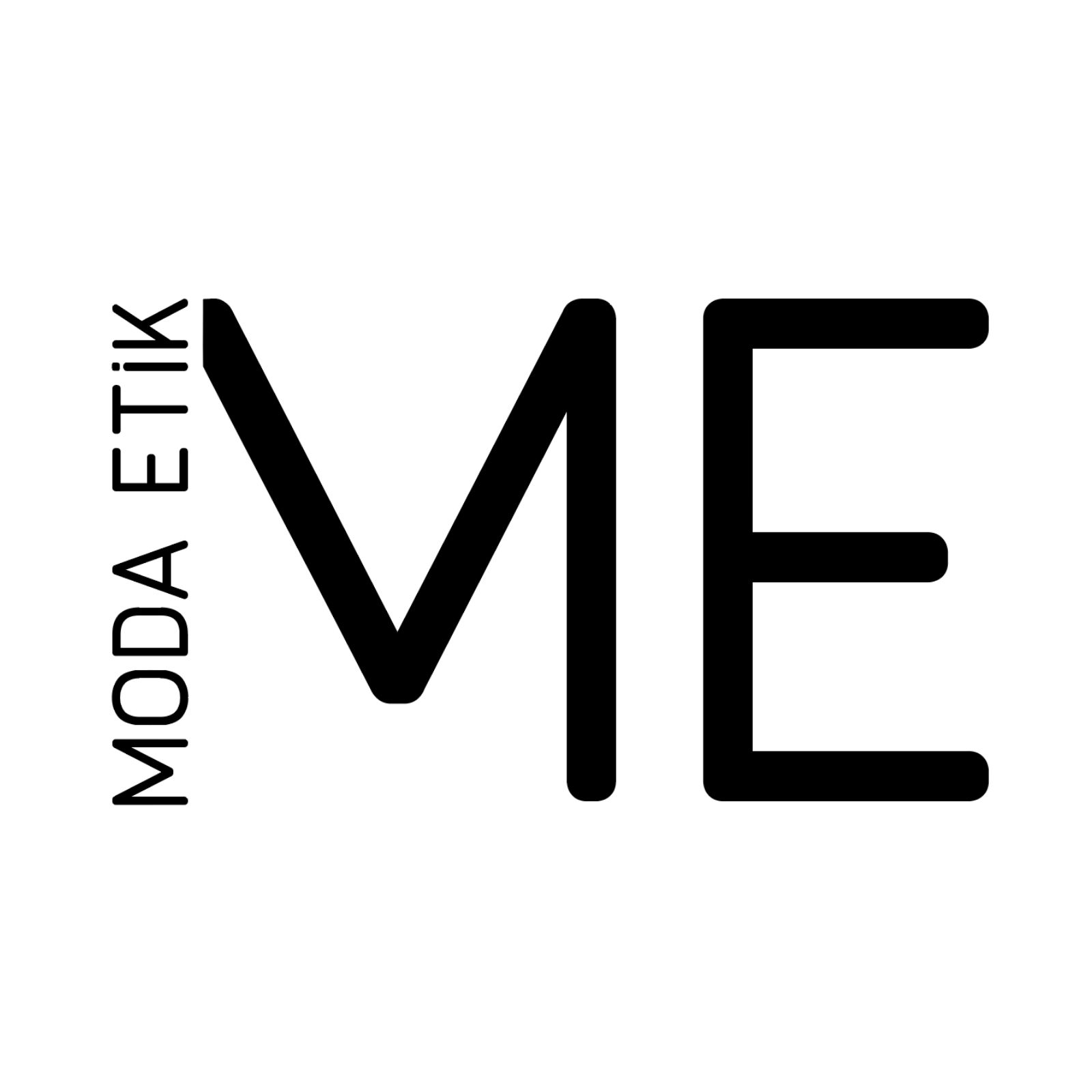 Moda Etik logo with the name as the left leg of the M and an E next to it